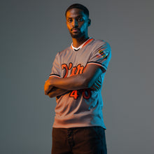 Load image into Gallery viewer, unisex baseball jersey- grey