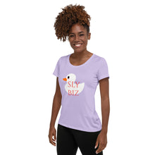 Load image into Gallery viewer, Sly Biz White Duck T-shirt- lilac