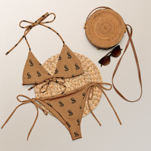 Sly Biz Logo Print string bikini - Tan/Naked