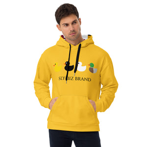 Sly Biz Duck Row Unisex Hoodie - Yellow