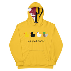 Sly Biz Duck Row Unisex Hoodie - Yellow