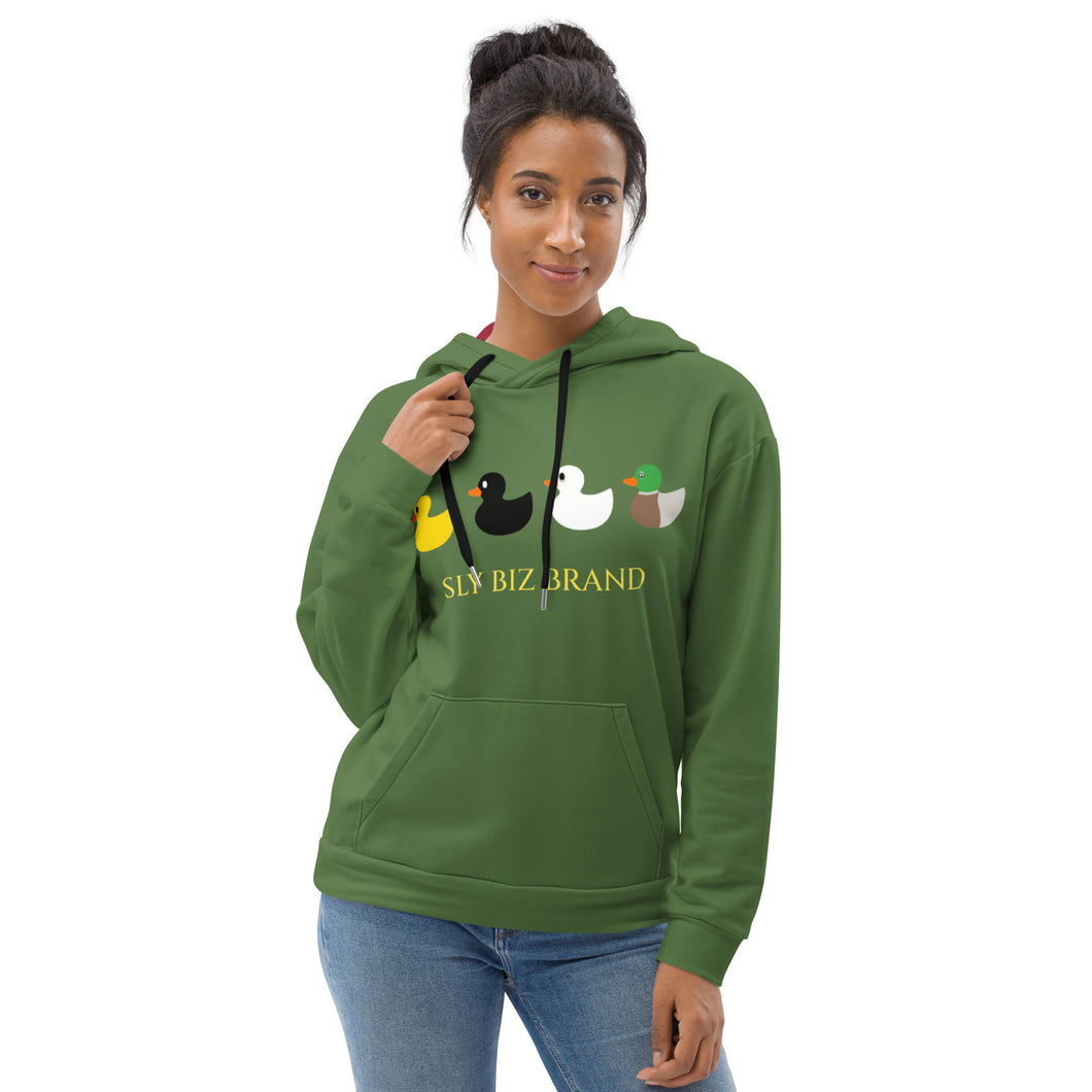 Sly Biz Duck Row Unisex Hoodie - Green