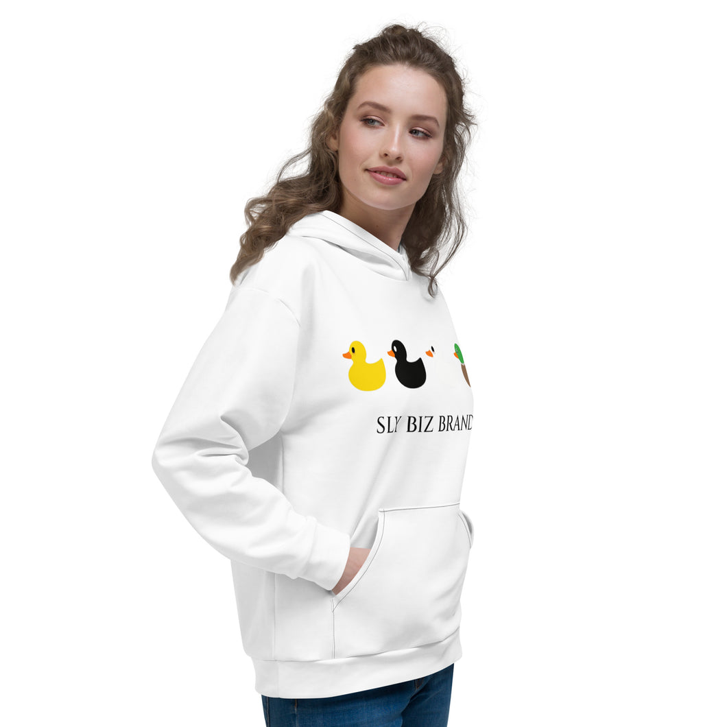 Ducks in a row Unisex Hoodie - White