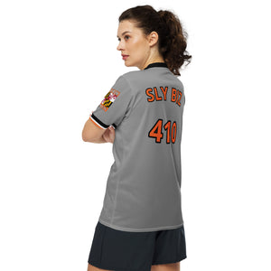 unisex baseball jersey- grey