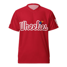 Load image into Gallery viewer, Unisex sports jersey - Wheelies-Red
