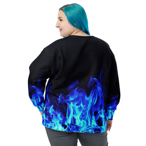 Fire Blue Unisex Sweatshirt