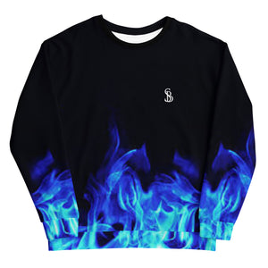 Fire Blue Unisex Sweatshirt