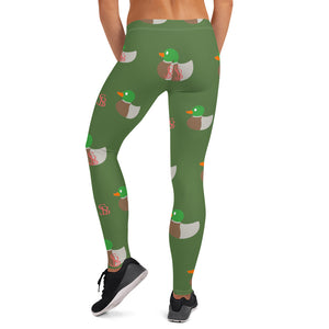 Sly Biz Duck Leggings- Green/Khaki