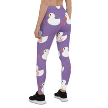 Load image into Gallery viewer, Sly Biz Duck Leggings - purple/white
