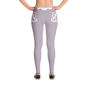 Sly Biz State Print Leggings - smoke lilac/white