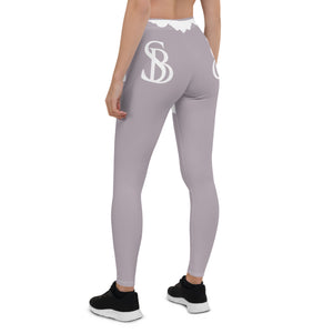 Sly Biz State Print Leggings - smoke lilac/white