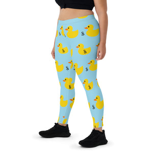 Sly Biz Duck Leggings - sky blue/yellow