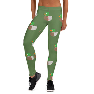 Sly Biz Duck Leggings- Green/Khaki