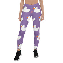 Load image into Gallery viewer, Sly Biz Duck Leggings - purple/white
