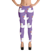 Load image into Gallery viewer, Sly Biz Duck Leggings - purple/white
