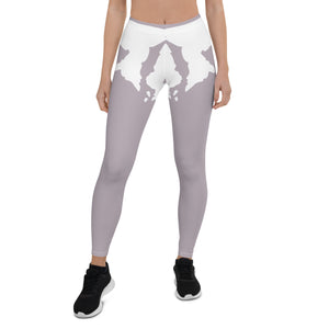 Sly Biz State Print Leggings - smoke lilac/white