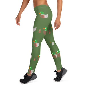 Sly Biz Duck Leggings- Green/Khaki