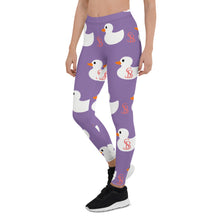 Load image into Gallery viewer, Sly Biz Duck Leggings - purple/white
