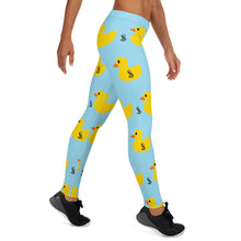 Load image into Gallery viewer, Sly Biz Duck Leggings - sky blue/yellow
