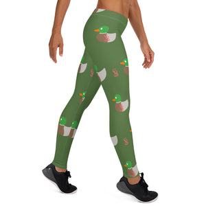 Sly Biz Duck Leggings- Green/Khaki