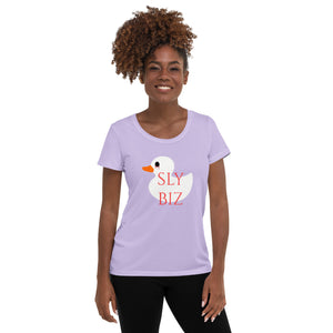 Sly Biz White Duck T-shirt- lilac