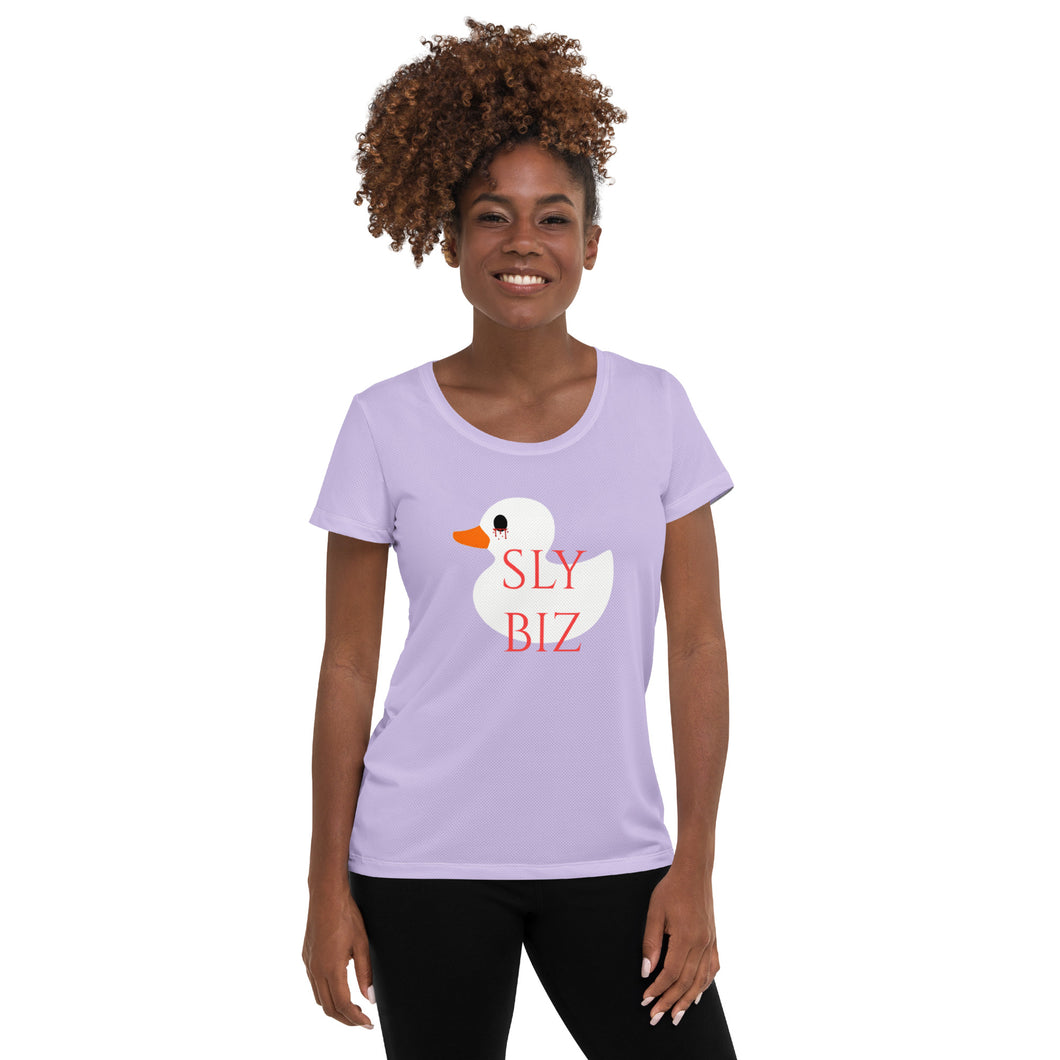 Sly Biz White Duck T-shirt- lilac