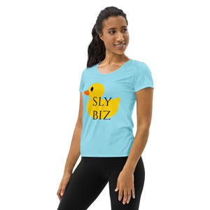 Sly Biz Yellow Duck T-shirt - aqua blue