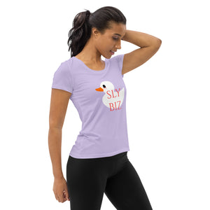 Sly Biz White Duck T-shirt- lilac