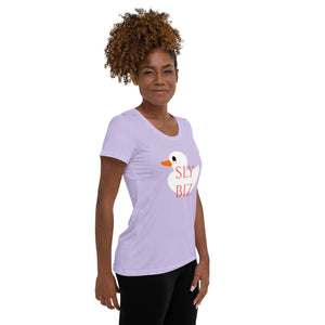 Sly Biz White Duck T-shirt- lilac