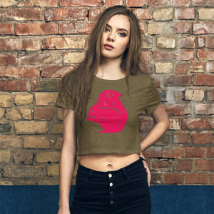 Sly Biz Women’s Crop Tee Pink/Olive